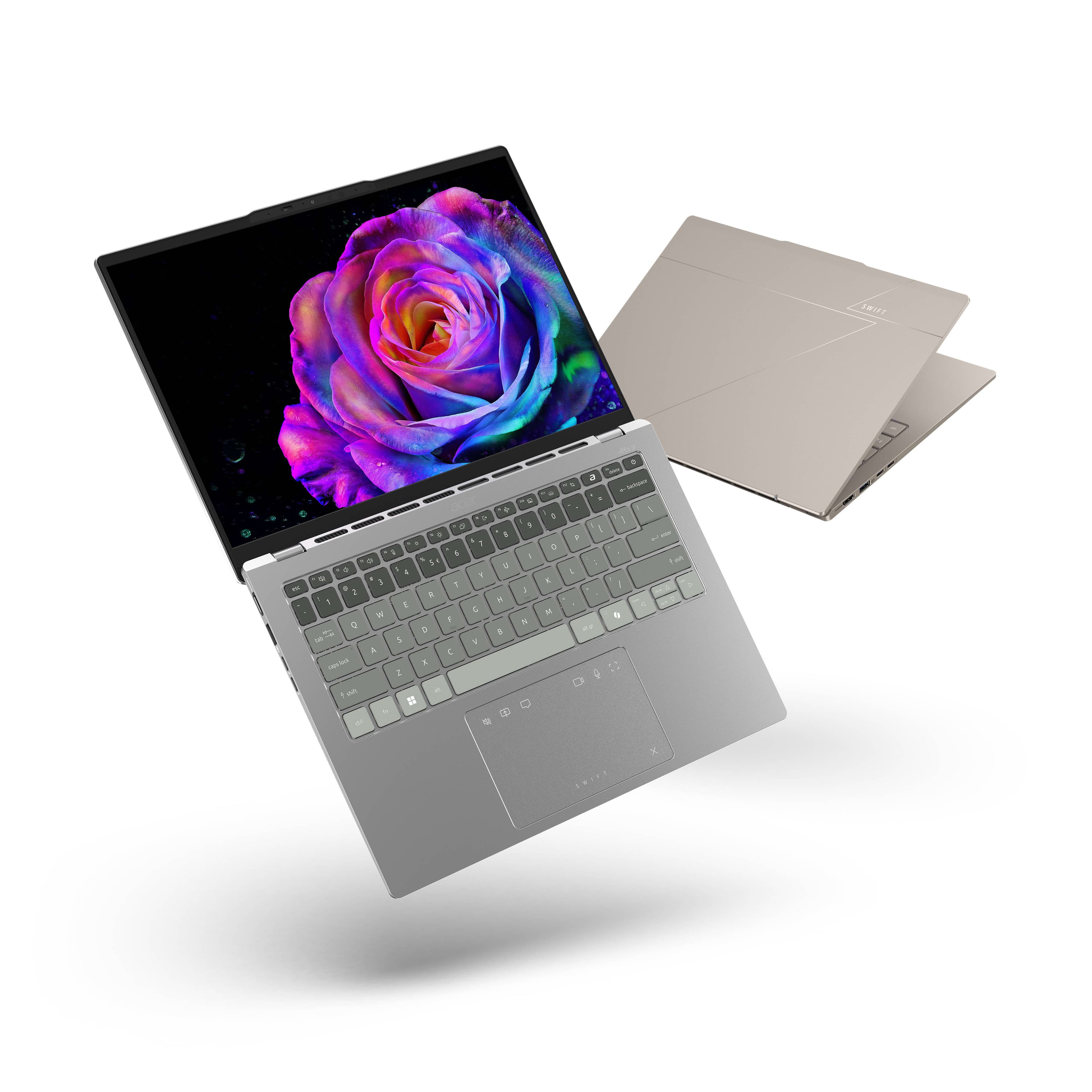 ACER SWIFT GO (SFG16-I71T-79Q6) 16" OLED FULL HD TOUCHSCREEN LAPTOP VAPOR SILVER (Pad Numérico)