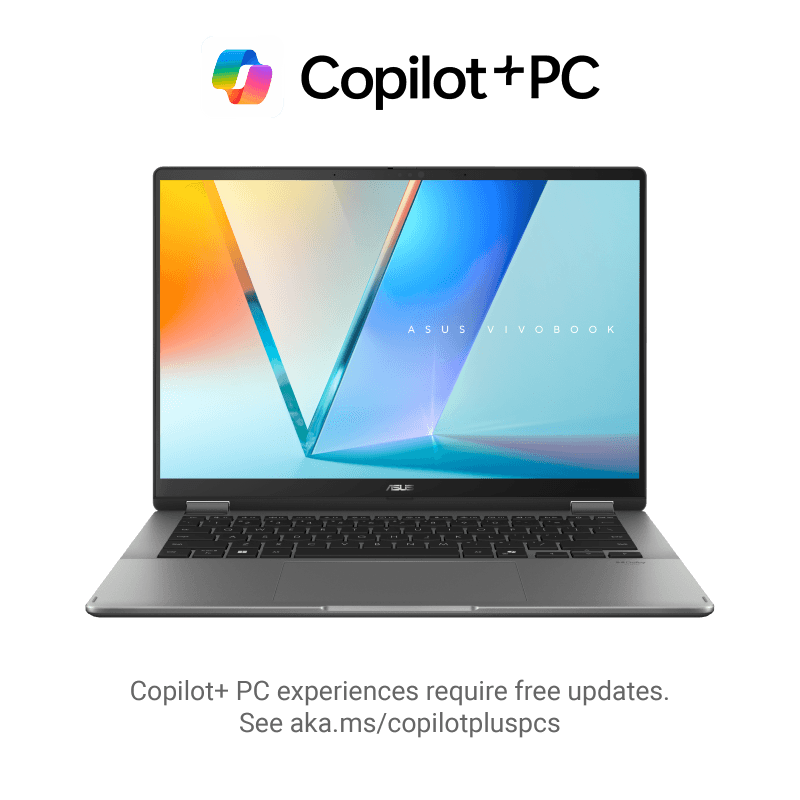 ASUS Vivobook (TP3407SA-IS74T) 14" 2K OLED FLIP TOUCHSCREEN LAPTOP 2-IN-1 GRAY