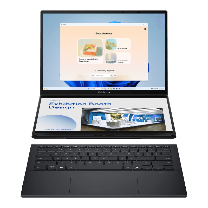 ASUS ZENBOOK DUO DUAL (UX8407AA-DS99T) 14" 3K OLED TOUCHSCREEN LAPTOP MOHER GRAY